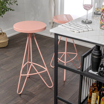 Trinity 30" Modern Industiral Iron Tripod Backless Bar Stool